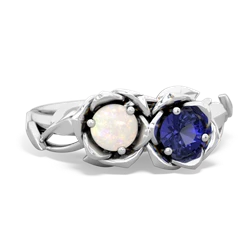 Opal Rose Garden 14K White Gold ring R5510