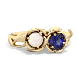 Opal Rose Garden 14K Yellow Gold ring R5510