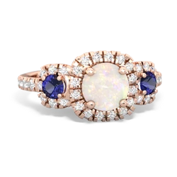 Opal Regal Halo 14K Rose Gold ring R5350