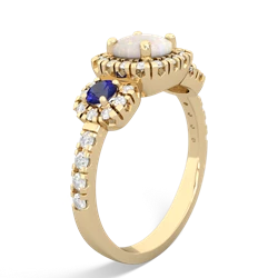 Opal Regal Halo 14K Yellow Gold ring R5350