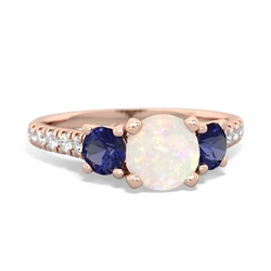 Opal Pave Trellis 14K Rose Gold ring R5500