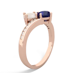 Opal Channel Set Two Stone 14K Rose Gold ring R5303