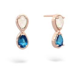 Opal Infinity 14K Rose Gold earrings E5050