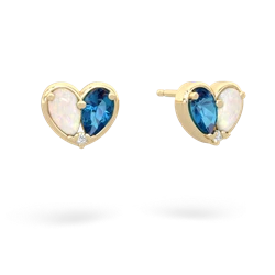 Opal 'Our Heart' 14K Yellow Gold earrings E5072