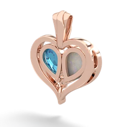 Opal Two Become One 14K Rose Gold pendant P5330