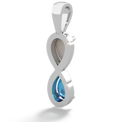 Opal Infinity 14K White Gold pendant P5050