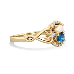 Opal Love Nest 14K Yellow Gold ring R5860