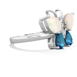 Opal Butterfly 14K White Gold ring R2215