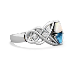 Opal Keepsake Celtic Knot 14K White Gold ring R5300