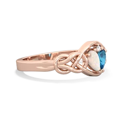 Opal Celtic Love Knot 14K Rose Gold ring R5420