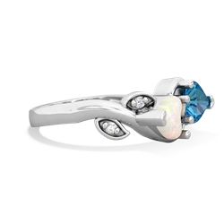 Opal Floral Elegance 14K White Gold ring R5790