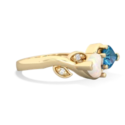 Opal Floral Elegance 14K Yellow Gold ring R5790