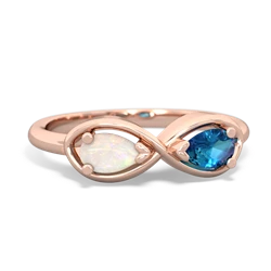 Opal Infinity 14K Rose Gold ring R5050