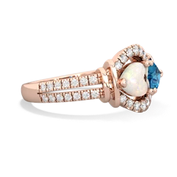 Opal Art-Deco Keepsake 14K Rose Gold ring R5630