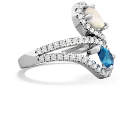 Opal Diamond Dazzler 14K White Gold ring R3000