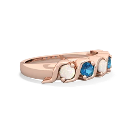 Opal Anniversary Band 14K Rose Gold ring R2089