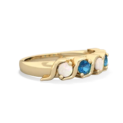 Opal Anniversary Band 14K Yellow Gold ring R2089