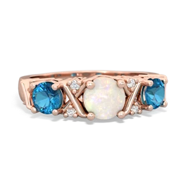 Opal Hugs And Kisses 14K Rose Gold ring R5016