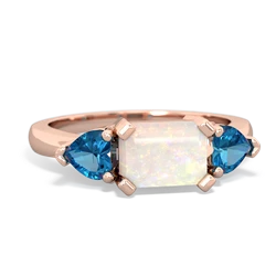 Opal Three Stone 14K Rose Gold ring R5235