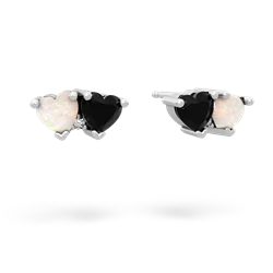 Opal Sweethearts 14K White Gold earrings E5260