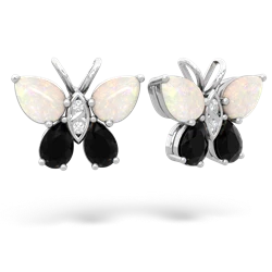 Opal Butterfly 14K White Gold earrings E2215