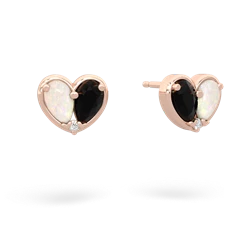 Opal 'Our Heart' 14K Rose Gold earrings E5072