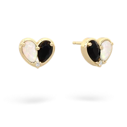 Opal 'Our Heart' 14K Yellow Gold earrings E5072