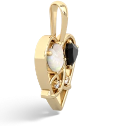 Opal Celtic Trinity Heart 14K Yellow Gold pendant P5331