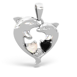 matching pendants - Dolphin Heart