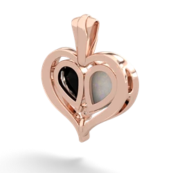 Opal Two Become One 14K Rose Gold pendant P5330