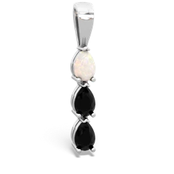 Opal Dew Drops 14K White Gold pendant P2251