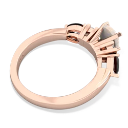 Opal 6Mm Round Eternal Embrace Engagement 14K Rose Gold ring R2005