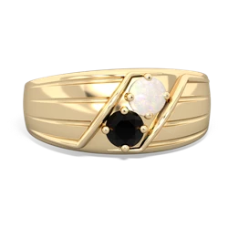 Opal Men's Streamline 14K Yellow Gold ring R0460