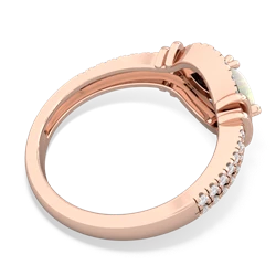 Opal Art-Deco Keepsake 14K Rose Gold ring R5630