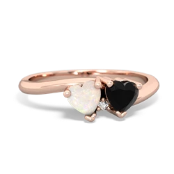 Opal Sweethearts 14K Rose Gold ring R5260