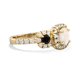 Opal Regal Halo 14K Yellow Gold ring R5350