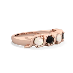 Opal Anniversary Band 14K Rose Gold ring R2089