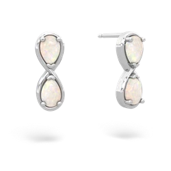 Opal Infinity 14K White Gold earrings E5050