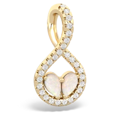 matching pendants - Pave Twist 'One Heart'