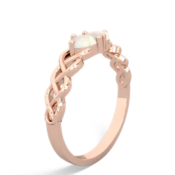 Opal Heart To Heart Braid 14K Rose Gold ring R5870