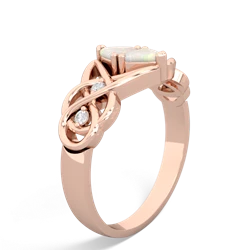 Opal Keepsake Celtic Knot 14K Rose Gold ring R5300