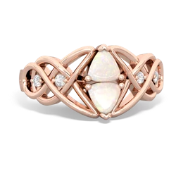 Opal Keepsake Celtic Knot 14K Rose Gold ring R5300