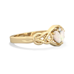 Opal Celtic Love Knot 14K Yellow Gold ring R5420