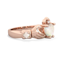 Pink Tourmaline Claddagh Keepsake 14K Rose Gold ring R5245