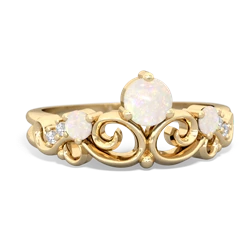 Garnet Crown Keepsake 14K Yellow Gold ring R5740