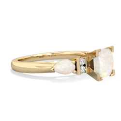 Amethyst 6Mm Princess Eternal Embrace Engagement 14K Yellow Gold ring C2002