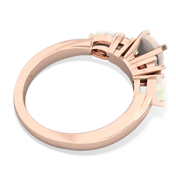 Opal 6Mm Round Eternal Embrace Engagement 14K Rose Gold ring R2005