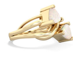 Opal Split Band Swirl 14K Yellow Gold ring R2341