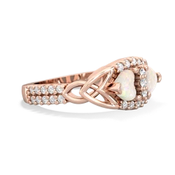 Opal Sparkling Celtic Knot 14K Rose Gold ring R2645