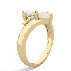 Opal Heart To Heart 14K Yellow Gold ring R2064